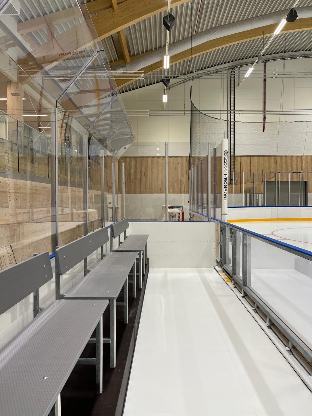 Sledge hockey goal with reinforced low frame